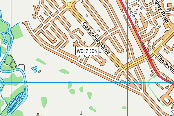WD17 3DN map - OS VectorMap District (Ordnance Survey)