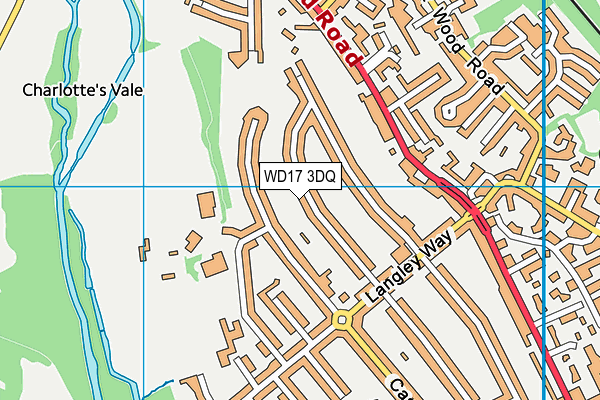 WD17 3DQ map - OS VectorMap District (Ordnance Survey)