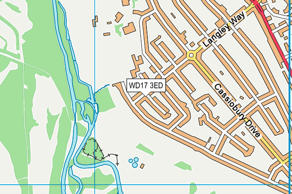 WD17 3ED map - OS VectorMap District (Ordnance Survey)