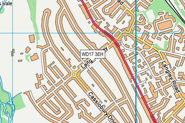 WD17 3EH map - OS VectorMap District (Ordnance Survey)