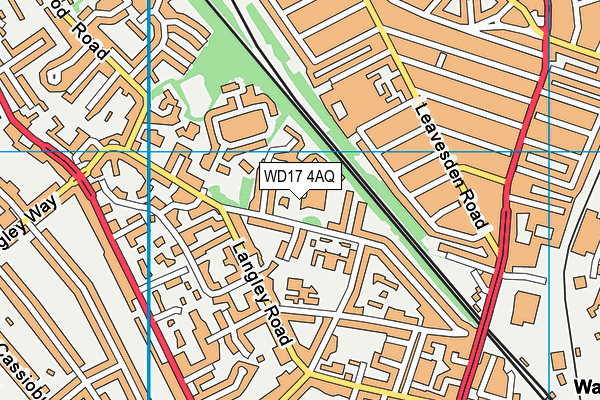 WD17 4AQ map - OS VectorMap District (Ordnance Survey)