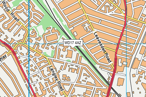 WD17 4AZ map - OS VectorMap District (Ordnance Survey)