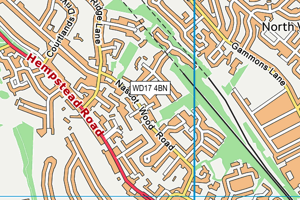 WD17 4BN map - OS VectorMap District (Ordnance Survey)