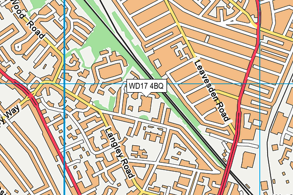 WD17 4BQ map - OS VectorMap District (Ordnance Survey)
