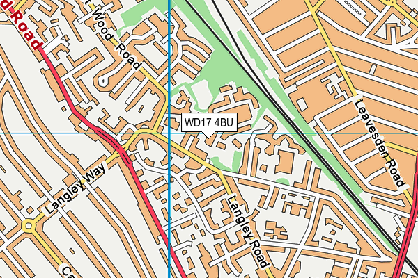 WD17 4BU map - OS VectorMap District (Ordnance Survey)