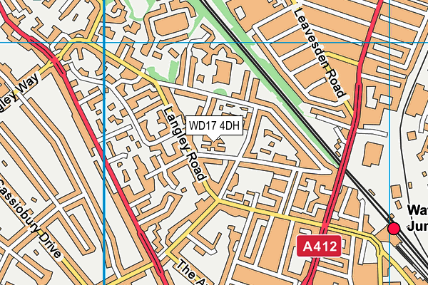 WD17 4DH map - OS VectorMap District (Ordnance Survey)