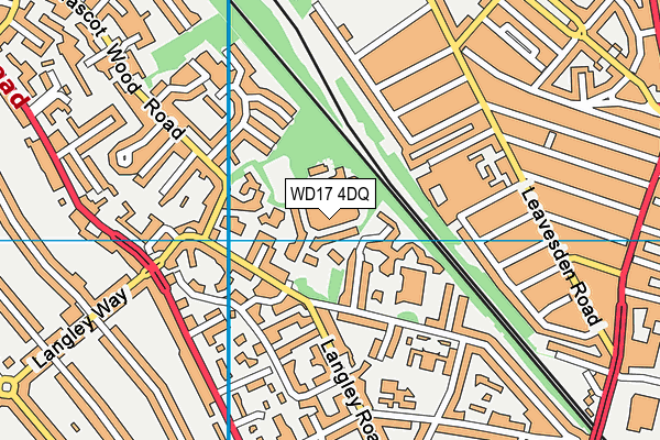 WD17 4DQ map - OS VectorMap District (Ordnance Survey)
