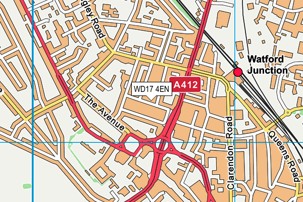 WD17 4EN map - OS VectorMap District (Ordnance Survey)