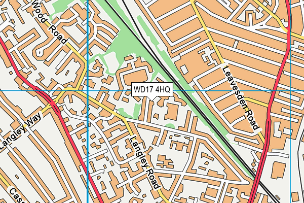 WD17 4HQ map - OS VectorMap District (Ordnance Survey)