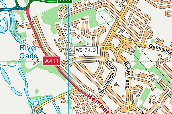 WD17 4JQ map - OS VectorMap District (Ordnance Survey)