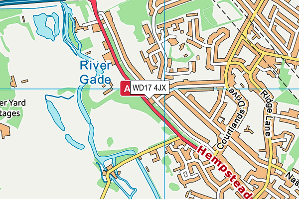 WD17 4JX map - OS VectorMap District (Ordnance Survey)