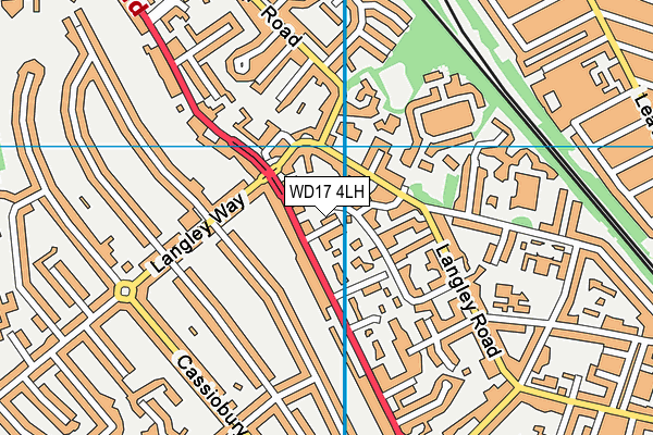 WD17 4LH map - OS VectorMap District (Ordnance Survey)