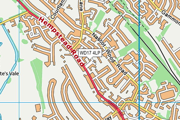 WD17 4LP map - OS VectorMap District (Ordnance Survey)