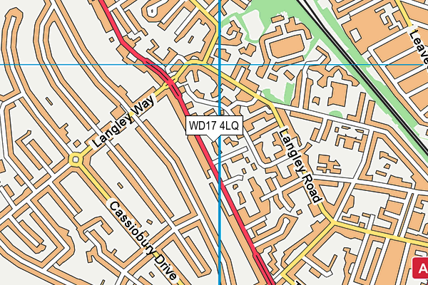 WD17 4LQ map - OS VectorMap District (Ordnance Survey)