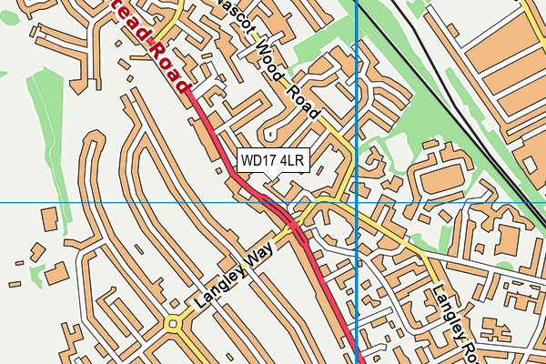 WD17 4LR map - OS VectorMap District (Ordnance Survey)