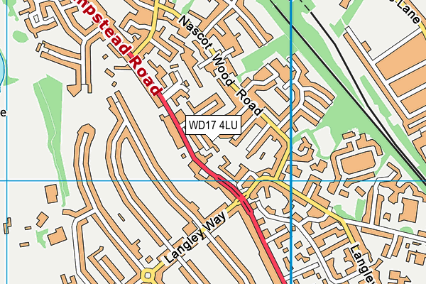WD17 4LU map - OS VectorMap District (Ordnance Survey)
