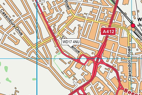 WD17 4NU map - OS VectorMap District (Ordnance Survey)