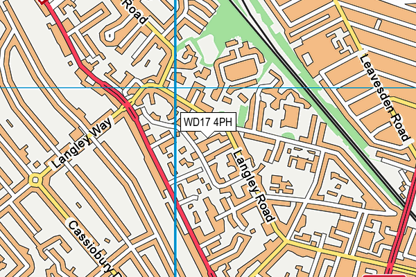 WD17 4PH map - OS VectorMap District (Ordnance Survey)
