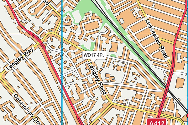 WD17 4PJ map - OS VectorMap District (Ordnance Survey)