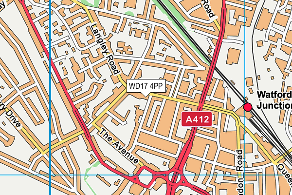 WD17 4PP map - OS VectorMap District (Ordnance Survey)