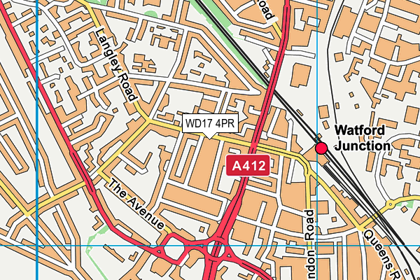 WD17 4PR map - OS VectorMap District (Ordnance Survey)