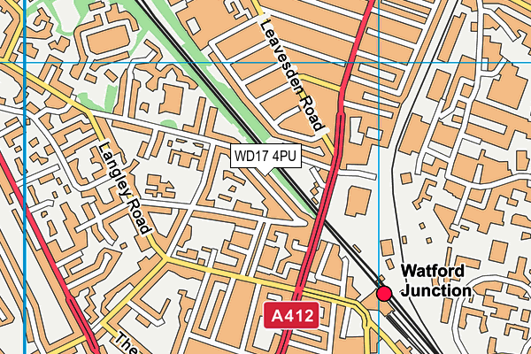 WD17 4PU map - OS VectorMap District (Ordnance Survey)