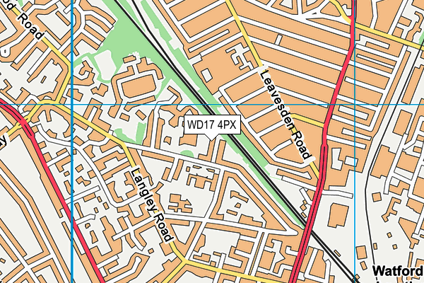 WD17 4PX map - OS VectorMap District (Ordnance Survey)