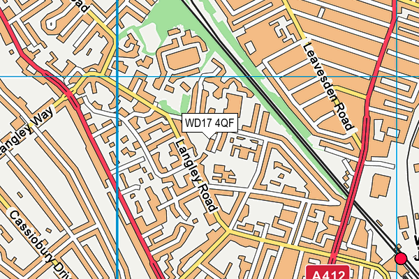 WD17 4QF map - OS VectorMap District (Ordnance Survey)