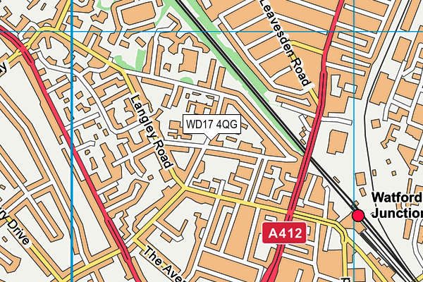 WD17 4QG map - OS VectorMap District (Ordnance Survey)