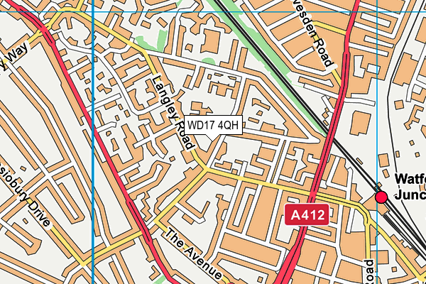 WD17 4QH map - OS VectorMap District (Ordnance Survey)