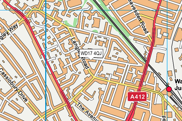 WD17 4QJ map - OS VectorMap District (Ordnance Survey)