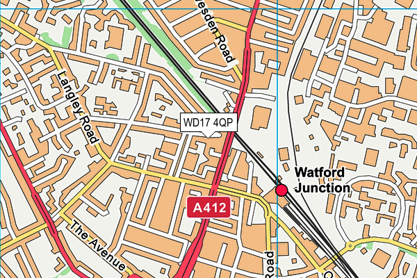 WD17 4QP map - OS VectorMap District (Ordnance Survey)