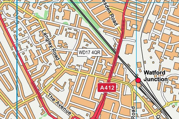 WD17 4QR map - OS VectorMap District (Ordnance Survey)