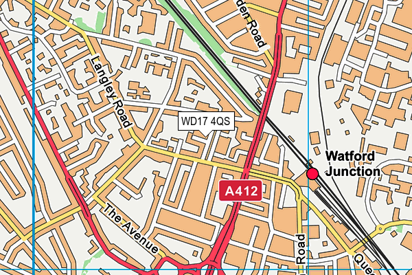 WD17 4QS map - OS VectorMap District (Ordnance Survey)