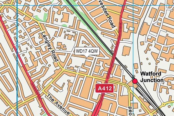 WD17 4QW map - OS VectorMap District (Ordnance Survey)