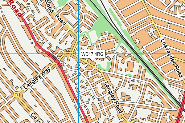 WD17 4RG map - OS VectorMap District (Ordnance Survey)