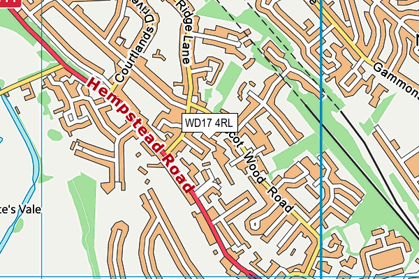 WD17 4RL map - OS VectorMap District (Ordnance Survey)