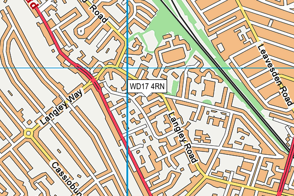 WD17 4RN map - OS VectorMap District (Ordnance Survey)