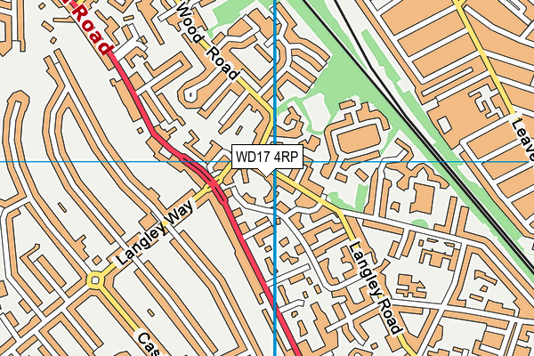 WD17 4RP map - OS VectorMap District (Ordnance Survey)