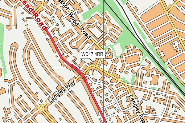 WD17 4RR map - OS VectorMap District (Ordnance Survey)