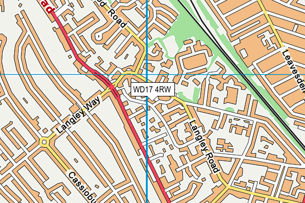 WD17 4RW map - OS VectorMap District (Ordnance Survey)
