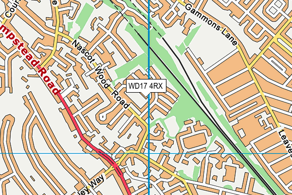 WD17 4RX map - OS VectorMap District (Ordnance Survey)