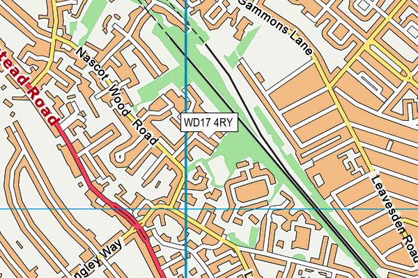 WD17 4RY map - OS VectorMap District (Ordnance Survey)