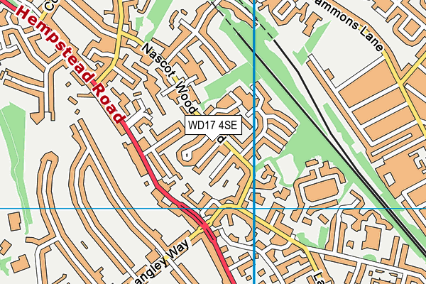 WD17 4SE map - OS VectorMap District (Ordnance Survey)