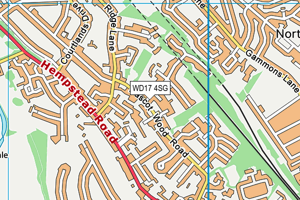 WD17 4SG map - OS VectorMap District (Ordnance Survey)