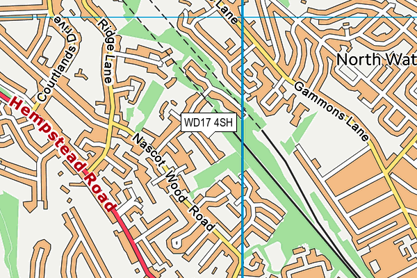WD17 4SH map - OS VectorMap District (Ordnance Survey)