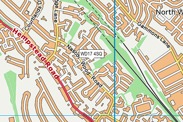 WD17 4SQ map - OS VectorMap District (Ordnance Survey)