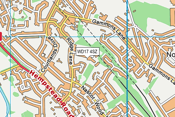 WD17 4SZ map - OS VectorMap District (Ordnance Survey)