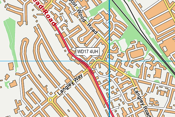 WD17 4UH map - OS VectorMap District (Ordnance Survey)