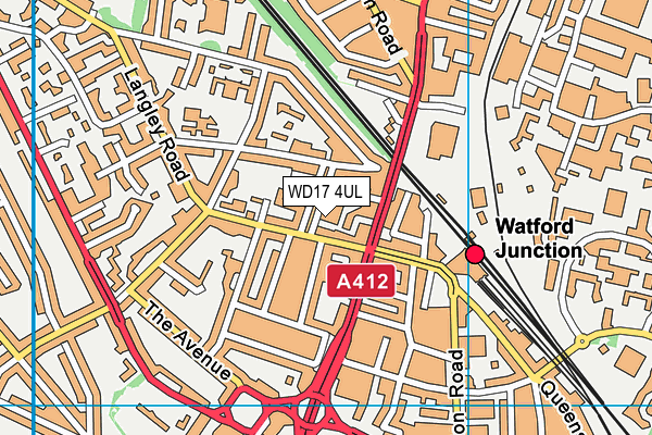 WD17 4UL map - OS VectorMap District (Ordnance Survey)